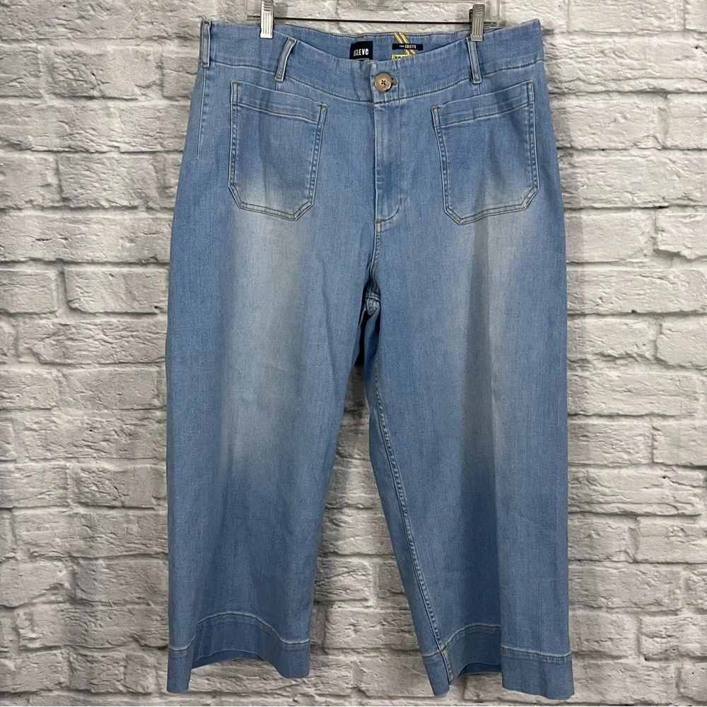 NWT Anthropologie 20W The Colette Crop High-Rise Wide-Leg Jeans by Maeve - Picture 5 of 16